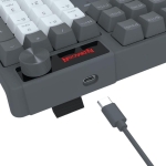 Механична геймърска клавиатура Redragon Caesura K718GB-R, Rainbow осветление, червени суичове - черна с тъмносиньо