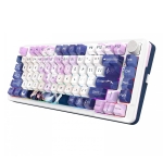 Механична Bluetooth и безжична геймърска клавиатура Redragon Cyrus Pro Anime K681ACG-RGB-PRO с RGB осветление - бяла