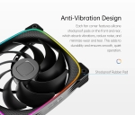 Geometric Future Комплект вентилатори Fan Pack 3-in-1 140 mm - Squama 2503B-14 Black