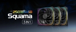 Geometric Future Комплект вентилатори Fan Pack 3-in-1 140 mm, Reversed - Squama 2503RB-14 Black