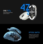 Lamzu професионална геймърска мишка MAYA X 8K - Wireless Gaming Mouse - Purple Shadow
