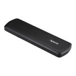 Apacer Външен SSD диск Portable SSD AS721 250GB USB-C 3.2 Gen 2/USB-A 3.2 Gen 1, Military-Grade, Shockproof, Black