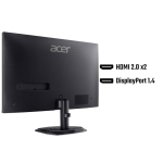 Монитор Acer Nitro KG240YW3bmiipx, 23.8'', FHD (1920X1080) IPS, ZeroFrame, FreeSync Premium 240Hz, 1ms/0.5ms GTG, 100M:1, 250nits, 99% sRGB, 2xHDMI, DP, Audio out, Tilt, Vesa, Black