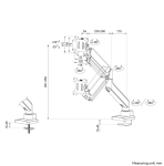 Стойка Neomounts Next Core Desk Mount 1 screen (topfix clamp &grommet)