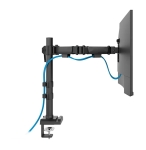 Стойка Neomounts Nero Single Flat Screen Desk Mount (phone holder+Quick-fix clamp/grommet)