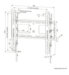 Стойка Neomounts Level-750 Heavy duty wall mount 42-75", max 100kg, tilt, lockable