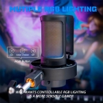 Микрофон със стойка FIFINE A8T RGB - Black