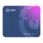 Lorgar Main 133, Gaming mouse pad, High-speed surface, Purple anti-slip rubber base, size: 360mm x 300mm x 3mm, weight 0.2kg