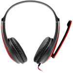 CANYON PC headset HSC-1 PC Mic Flat 2m Black Red