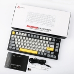 Ajazz геймърска механична клавиатура Wireless Gaming Mechanical Keyboard AK820 PRO - Flying Fish [Linear] (English US), Black, Gray