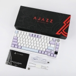 Ajazz геймърска механична клавиатура Wireless Gaming Mechanical Keyboard AK820 PRO - Flying Fish [Linear] (English US), Purple