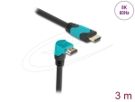 Delock Кабел HDMI, 90°, 48 Gbps 8K 60 Hz, 3 м