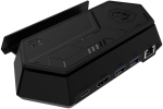 Докинг станция MSI Nest Docking Station with USB-C Cable, compatible with All MSI Claw gaming handhelds, USB-C w/PD 100W, HDMI 2.0 (4K/60Hz), USB-C 3.2 (5Gb/s), 2 x USB-A 3.2 (5Gb/s), RJ45 (10/100/1000 Mbps), 16.5 x 8 x 3.65cm, 0.206kg