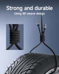 Acefast Кабел USB-C to USB-C Cable 60W Nylon Braided 1.20m  - C9-03 - Black