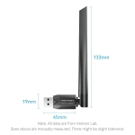 Vention безжичен адаптер WiFi USB adapter Dual Band, 650Mbps, Black - KDTB0