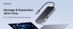 Orico докинг станция Portable Docking station M.2 SATA/NVMe - HDMI, USB3.2-A x 2, USB-C (10Gbps) x 1,USB-C (PD100W), SD/TF - OM28P-G2-BK