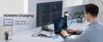 Orico докинг станция Portable Docking station M.2 SATA/NVMe - HDMI, USB3.2-A x 2, USB-C (10Gbps) x 1,USB-C (PD100W), SD/TF - OM28P-G2-BK