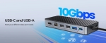 Orico докинг станция Portable Docking station M.2 SATA/NVMe - HDMI, USB3.2-A x 1, USB-C (10Gbps) x 1,USB-C (PD100W), USB2.0-A x 2, LAN - OM28PR-G2-BK