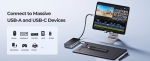 Orico докинг станция Portable Docking station M.2 SATA/NVMe - HDMI, USB3.2-A x 1, USB-C (10Gbps) x 1,USB-C (PD100W), USB2.0-A x 2, LAN - OM28PR-G2-BK