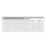 Безжична клавиатура A4tech Fstyler FBK25, Bluetooth, 2.4G, Стойка за телефон, Кирилизирана, Бял