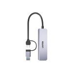 Unitek хъб HUB USB-C/USB-A 3 port uHUB P5+ - USB3.0 x 3, Card reader, Aluminium - H1320AGY01