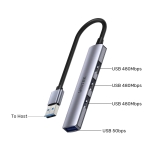 Unitek хъб USB3.0/2.0 HUB 4 port uHUB Q4 - USB-A input - USB3.0 x 1, USB2.0 x 3 - H1208A