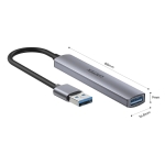 Unitek хъб USB3.0/2.0 HUB 4 port uHUB Q4 - USB-A input - USB3.0 x 1, USB2.0 x 3 - H1208A