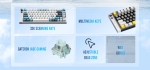Lamzu професионална геймърска механична клавиатура Professional Gaming Mechanical Keyboard JET 75 - 8K, Magnetic Gateron Jade Switches - White/Blue