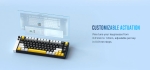 Lamzu професионална геймърска механична клавиатура Professional Gaming Mechanical Keyboard JET 75 - 8K, Magnetic Gateron Jade Switches - White/Blue