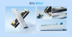 Lamzu професионална геймърска механична клавиатура Professional Gaming Mechanical Keyboard JET 75 - 8K, Magnetic Gateron Jade Switches - White/Blue