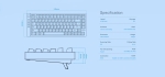 Lamzu професионална геймърска механична клавиатура Professional Gaming Mechanical Keyboard JET 75 - 8K, Magnetic Gateron Jade Switches - White/Blue