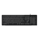 Genius клавиатура кирилизирана Keyboard SlimStar 820 Black  - AI, Illuminated, Slim, BG, USB