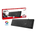 Genius клавиатура кирилизирана Keyboard SlimStar 820 Black  - AI, Illuminated, Slim, BG, USB