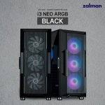 Zalman кутия Case ATX - i3 NEO ARGB Black - Mesh, aRGB, Tempered Glass