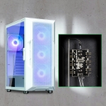 Zalman кутия Case ATX - i3 NEO ARGB White - Mesh, aRGB, Tempered Glass