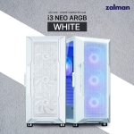 Zalman кутия Case ATX - i3 NEO ARGB White - Mesh, aRGB, Tempered Glass