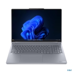 Лаптоп Lenovo ThinkBook 16p G6 IAX Intel Core Ultra 7 255HX, 20C (up to 5.2GHz, 30MB), 32GB (16+16) SODIMM DDR5-5600, 1TB SSD, 16" WQXGA (2560x1600) IPS AG, NVIDIA GeForce RTX 5060 8GB, FHD&IR Cam, Backlit KB, WLAN, BT, FPR, Color Calibration, 4 cell, Win