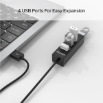 Unitek хъб USB 2.0 HUB 4 port - Y-2140