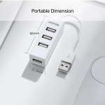 Unitek хъб USB 2.0 HUB 4 port White - Y-2146
