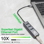 VCom докинг станция Docking USB Type-C to USB3.0 x 3 + LAN - DH311B