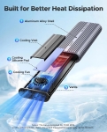 Orico външна кутия за диск Storage - Case - M.2 NVMe M key - USB-C/A, 40Gbps, Built-in Air Cooling, Aluminium - ACOM2-U4-GY