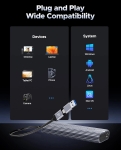 Orico външна кутия за диск Storage - Case - M.2 NVMe M key - USB-C/A, 40Gbps, Built-in Air Cooling, Aluminium - ACOM2-U4-GY