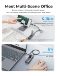 Orico хъб HUB USB3.0 4 port, Aluminium, Grey - PDD4U-U3-015-GY