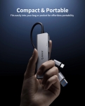Orico хъб HUB USB-C/USB-A 4 port - USB3.0 x 1, USB2.0 x 3, Aluminium - YSA5-U3-GY