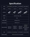 Orico хъб HUB USB-C/USB-A 7 port - USB-C x 2, USB3.0 x 1, USB2.0 x 4, Aluminium - YSA7-U3-GY