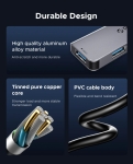 Orico хъб HUB USB-C/A 4 port - USB3.0 x 1, SD/TF x 2, USB2.0 x 2, USB-C x 2, Aluminium - YSA6-U3-GY