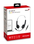 Genius слушалки с микрофон Headset HS-220U - AI, USB-C, Mic, Black
