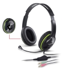 Genius слушалки с микрофон Headset HS-400A - 3.5 mm, Mic, Black/Green
