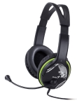 Genius слушалки с микрофон Headset HS-400A - 3.5 mm, Mic, Black/Green