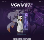 VGN професионална безжична геймърска механична клавиатура Wireless Professional Gaming Mechanical Keyboard - V87 PRO Diana - Aniya Switches, BT5.0, 2.4G